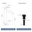 Lavabo de salle de bain vasque circulaire en verre 16,5 "avec bonde escamotable et robinet-118628274