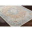 Tapis oriental en polyester tissé à la machine bleu / rose-70926968