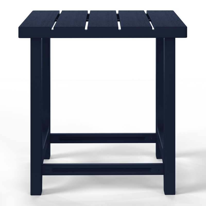 Table d'appoint d'extérieur en poly, Bleu