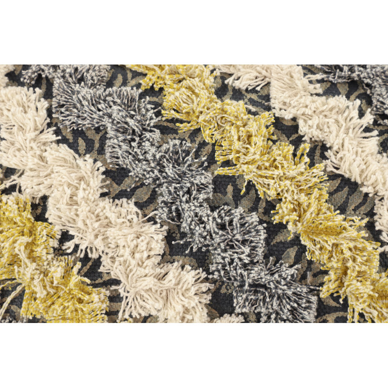 Fringed Cotton Throw Pillow