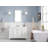 Queen 48" Sink Carrara Engineered Marble Countertop Bath Vanity with Mirror-1507746263