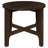 Round Solid Wood End Table, Dark Brown