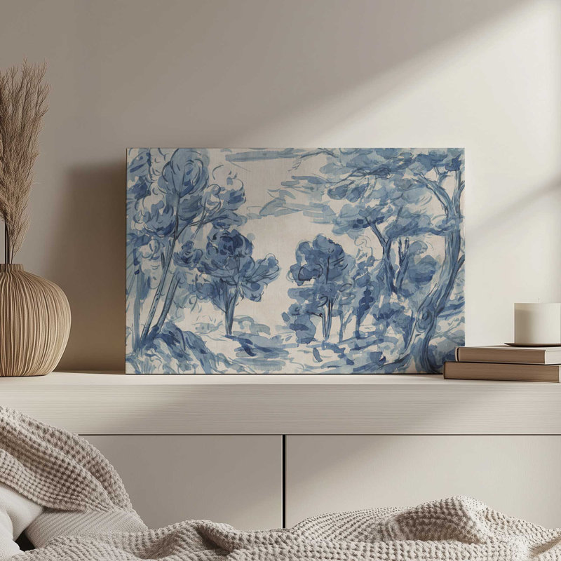 «Azure Wilderness I» par Melissa Wang, reproduction d'art sur toile, H 12 po x l 18 po, Toile tendue, Ne s’applique pas