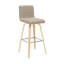 Werth 39,5 po H Ensemble de 2 tabourets de bar en taupe vintage-125262798-125262799