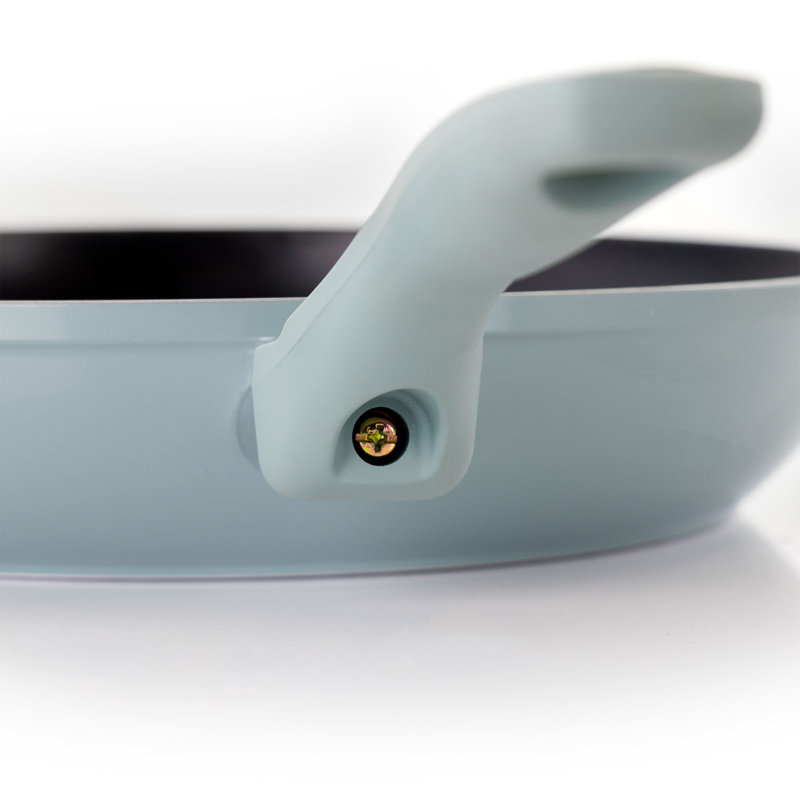 Dusty Blue Aluminum Non-Stick Frying Pan Set, 8 and 11 Inch