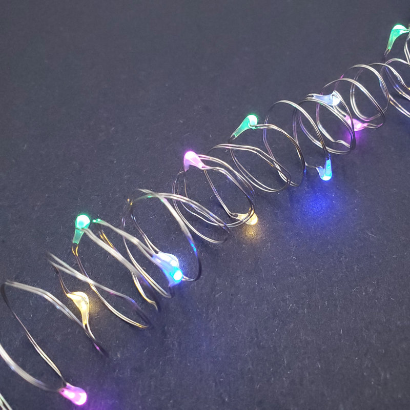  Battery Operated LED Fairy String Lights with Timer, Multi Color