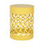 Tables de bout d'extérieur en métal jaune S / 2, aspect fer minimaliste, thermolaqué, sans assemblage, l 13,95 po x P 13,95 po H 18,21 po x l 12,00 po x P 16,00 po-893501690