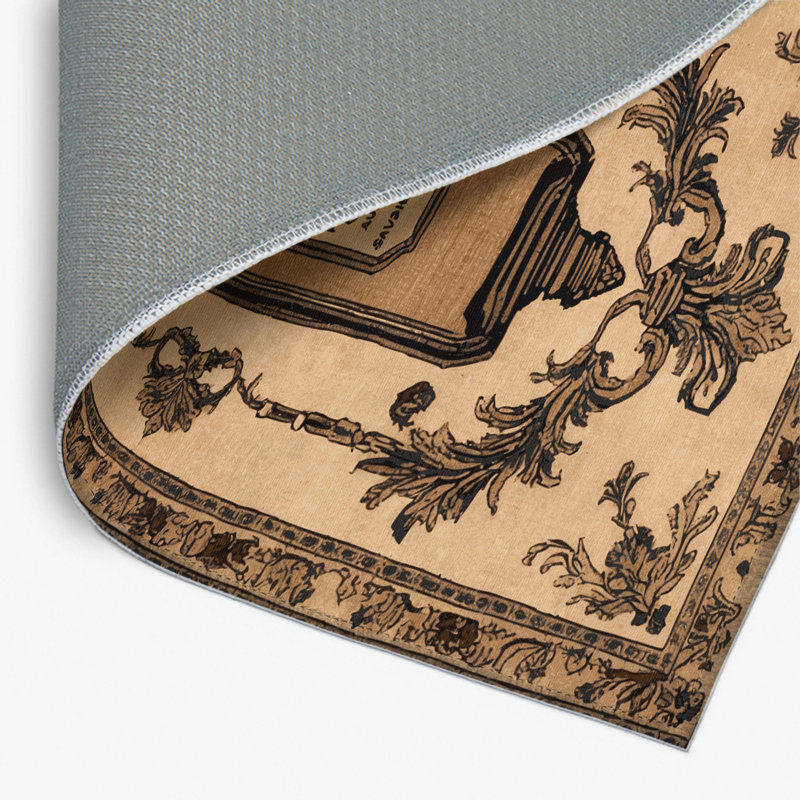 Tapis d'intérieur et d'extérieur brun français, Rectangulaire 2 pi x 3 pi
