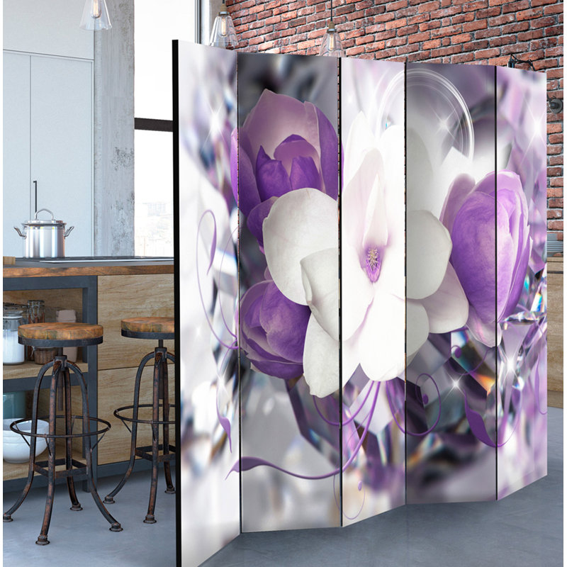 Solid Wood Folding Room Divider, 5