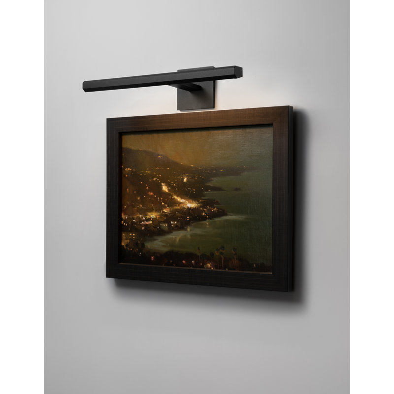 Applique murale à DEL murale ArtLight, Thermolaquage noir, H 4,5 po x l 18 po x P 9,25 po, 2700 K