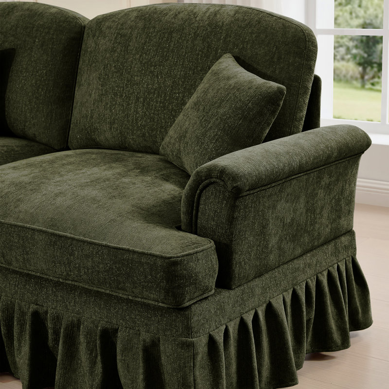 Canapé-lit Classic Classic, Chenille verte
