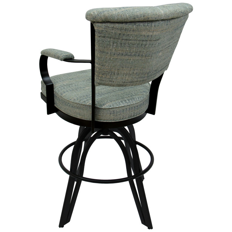 Tabouret de bar pivotant en métal 30 po Ivette, Noir