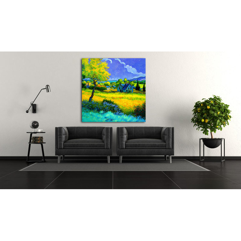 Countryside Farmhouse, 48" H x 48" W
