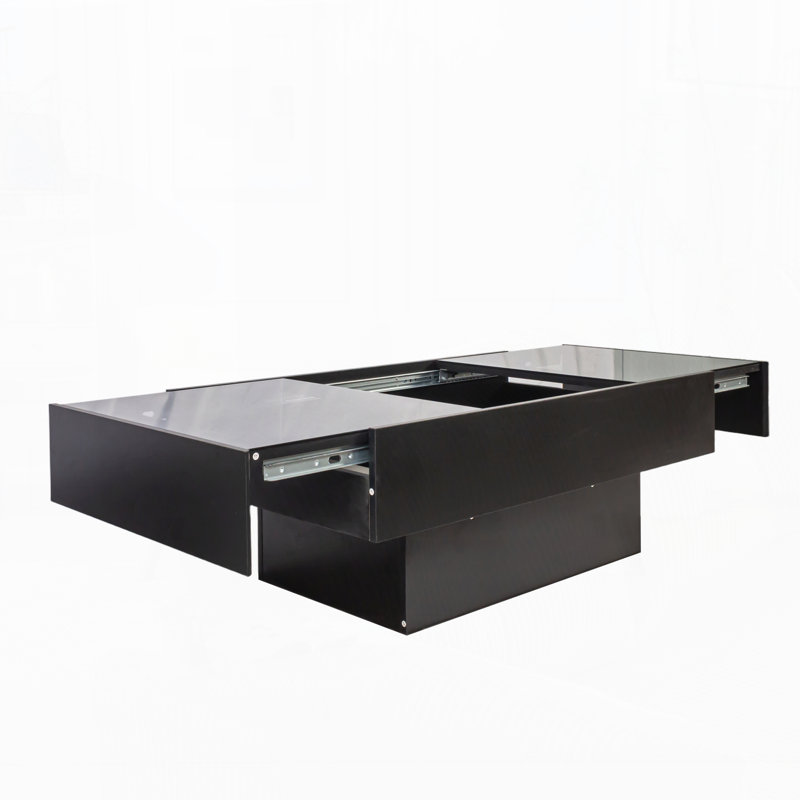 Extendable Coffee Table with Sliding Top and Hidden Storage