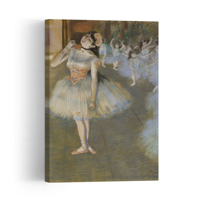 The Star, 1879/81 Impressionist Abstract Contemporary Wall Art Print by Edgar Degas - Wrapped Canvas Print