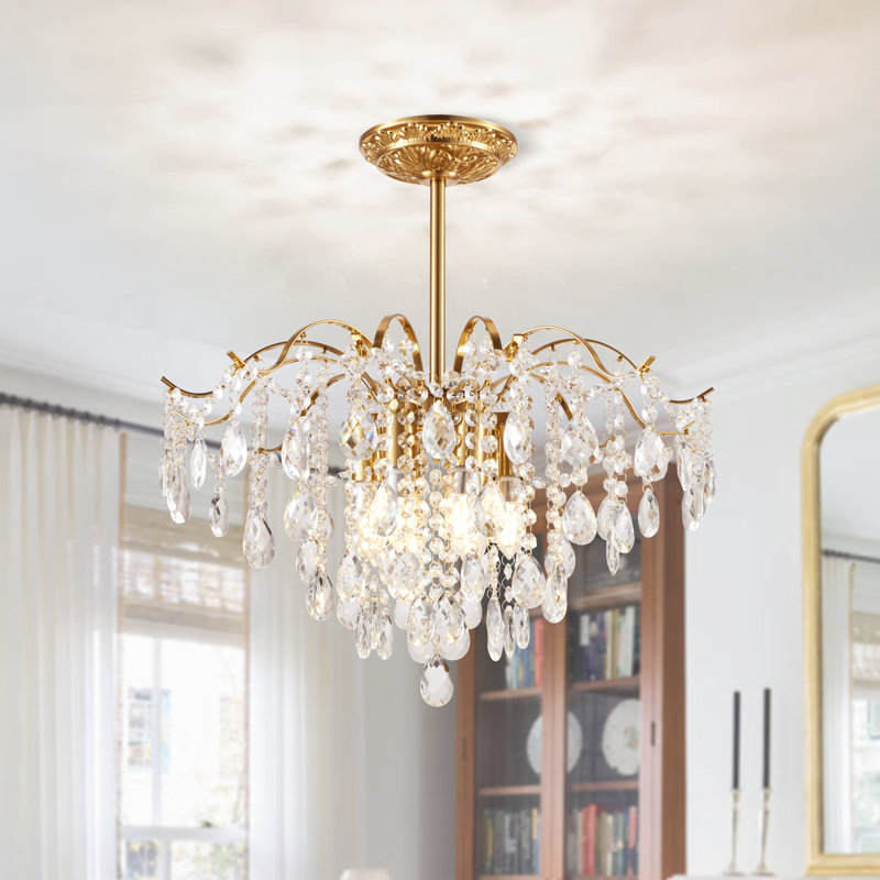 Gachelin 6 - Light Dimmable Classic / Traditional Chandelier, Gold