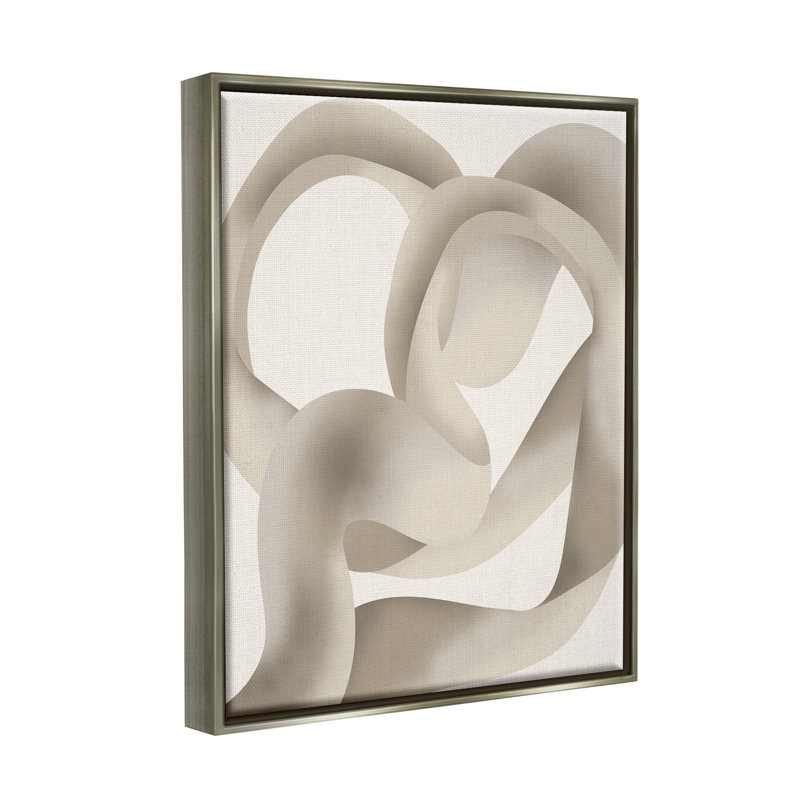Art contemporain sur toile Stupell Industries, H 21 po x l 17 po x P 1,7 po, Cadre flottant noir de jais