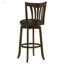 Chaise de bar pivotante en cerisier foncé Decker