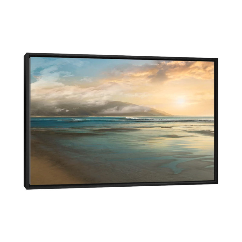 « island brume », reproduction d’impression sur toile tendue, H 18 po x l 26 po x P 1,5 po, Pas de tapis