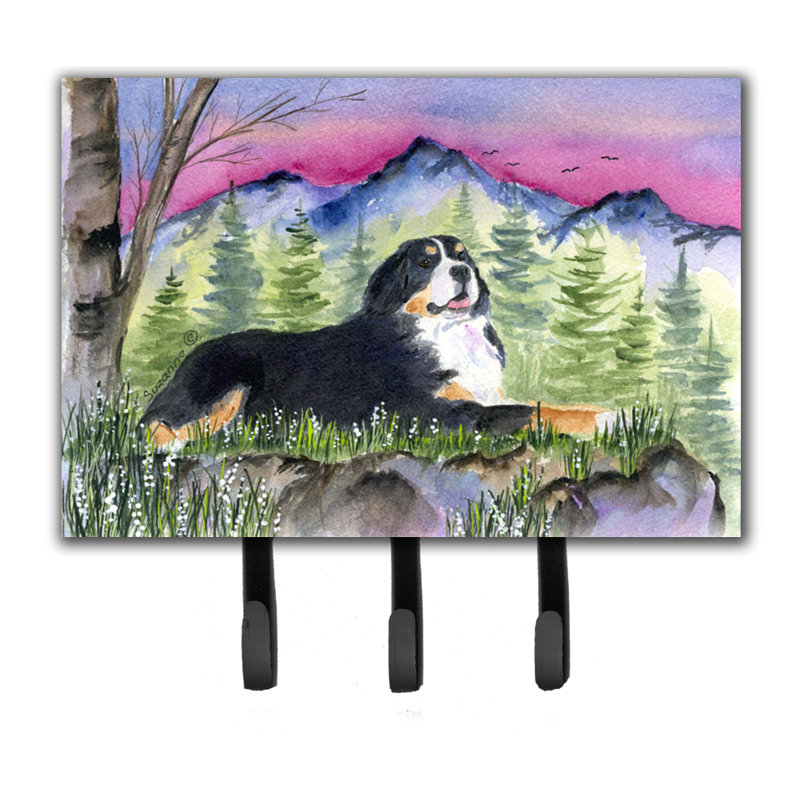 Porte-laisse pour chien bouvier bernois mountain et crochet à clé