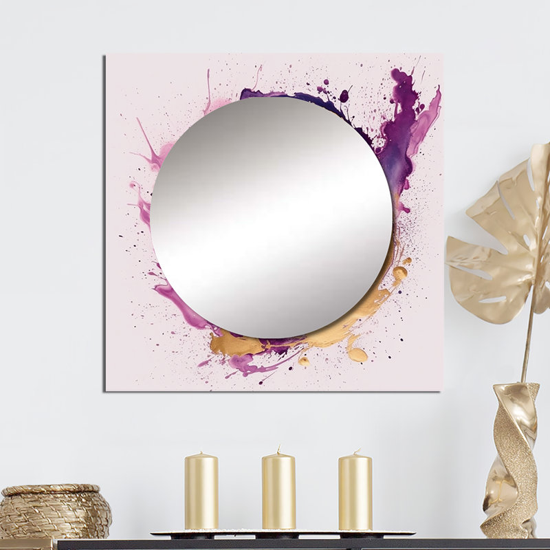 Art mural en miroir Elees, 36 po x 36 po