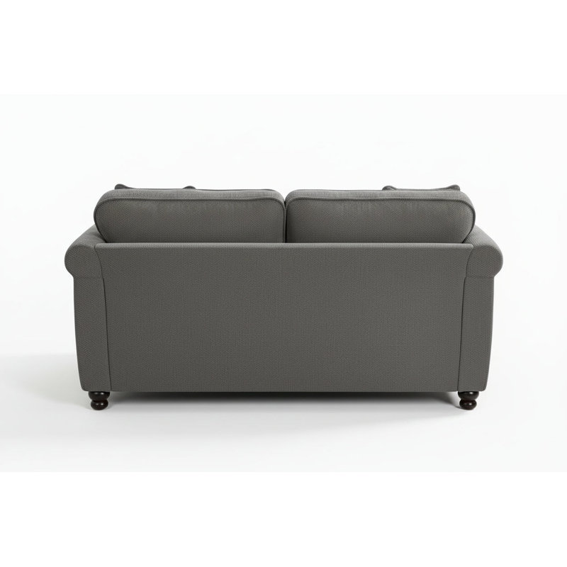 Baldemar 3 Seater Chenille Sofa, Dark Grey, 2