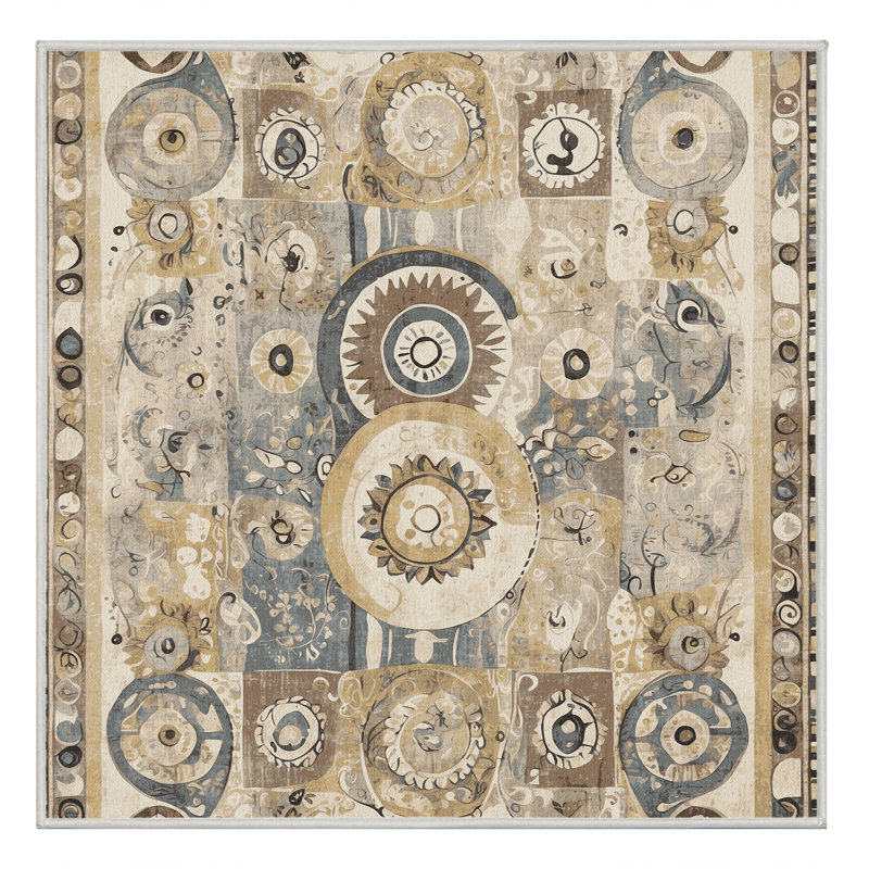 Energetic Streak Rug, Square 7'