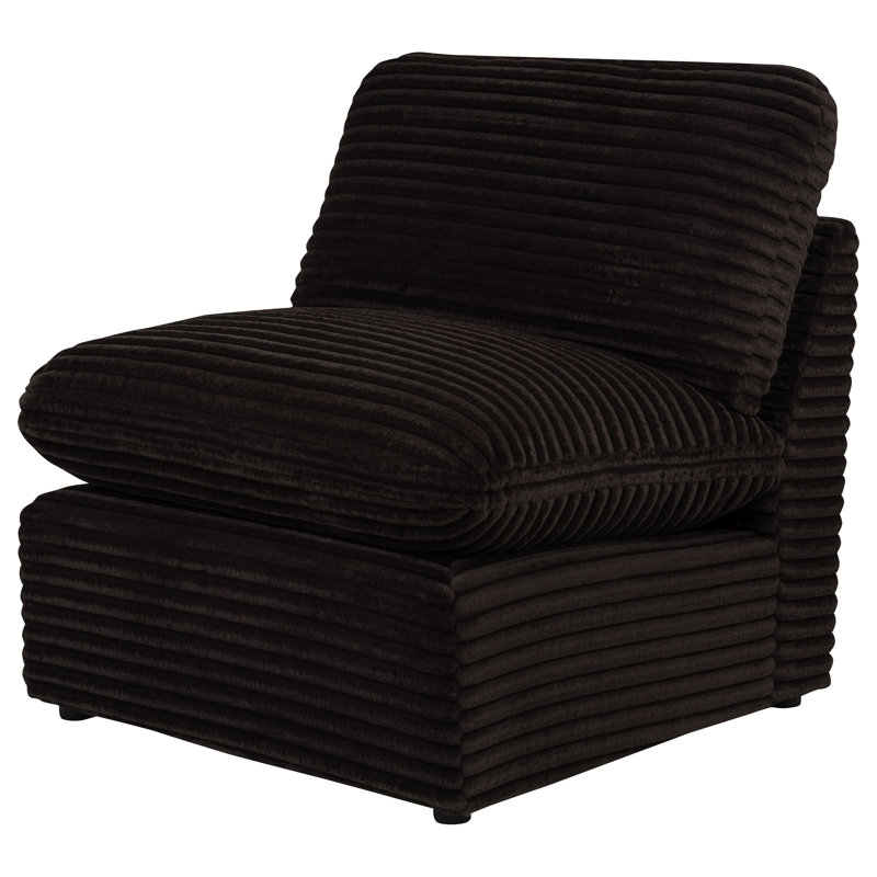 Fauteuil modulaire Collins brun chocolat, Brown Corduroy