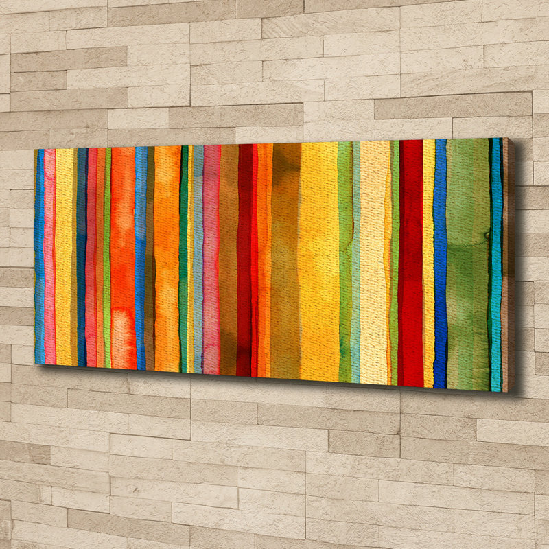 Colored Stripes - No Frame Print on Canvas