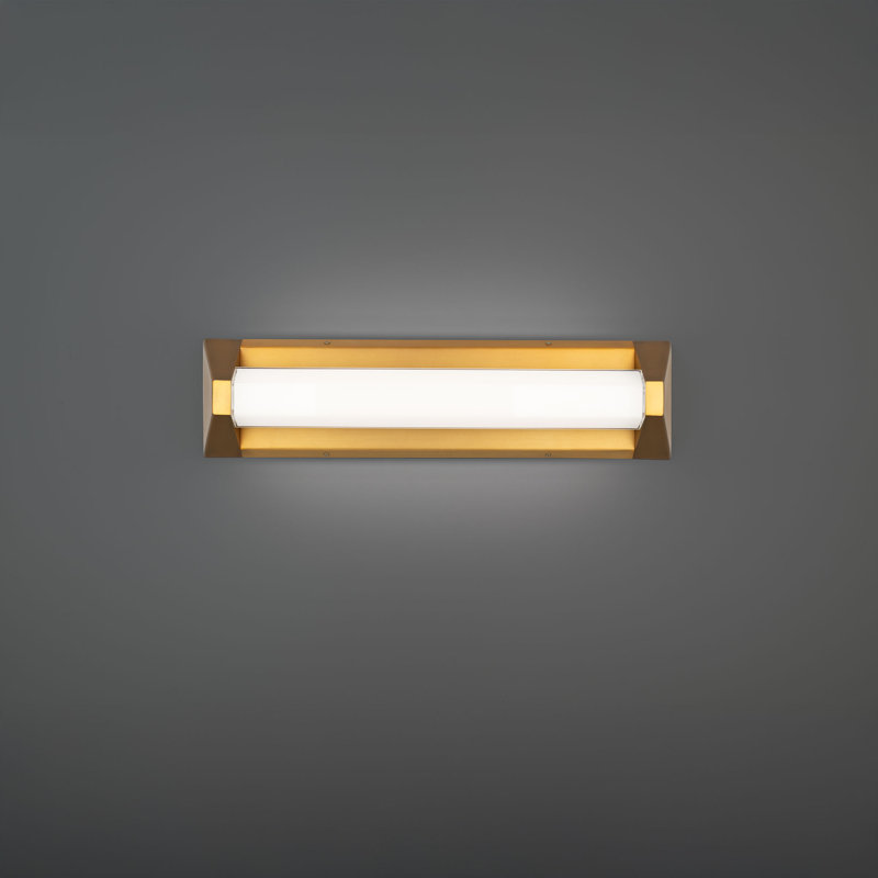 Swale 27" Dimmable LED Bath Vanity & Wall Light With Built In Color Temperature Switch (2700K/3000K/3500K/4000K), Aged Brass