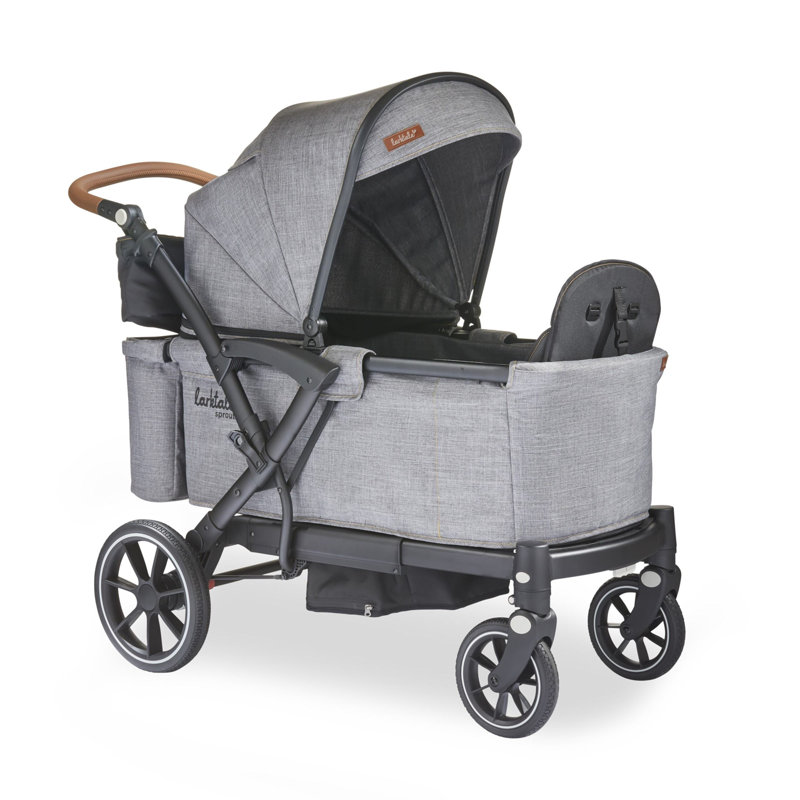 Sprout V2 Adjustable Stroller 2 Seater Wagon, 120 lb Capacity, Gray