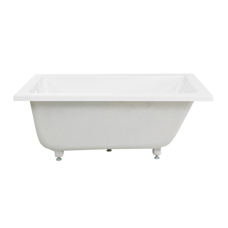 Baignoire encastrée à drain réversible 48 "x 32" Voltaire, Blanc lustré