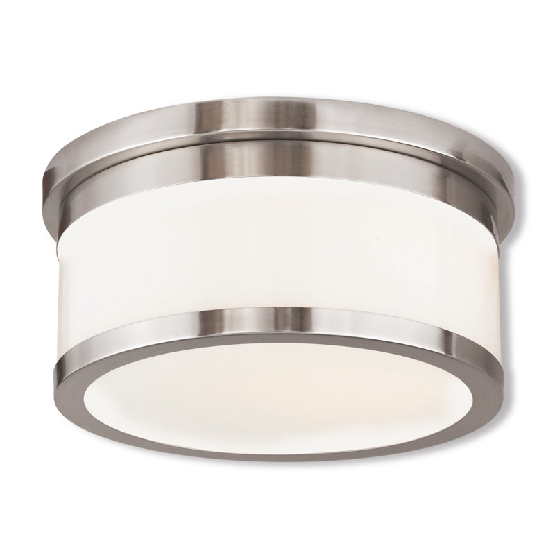 Celso Glass Flush Mount, Brushed Nickel