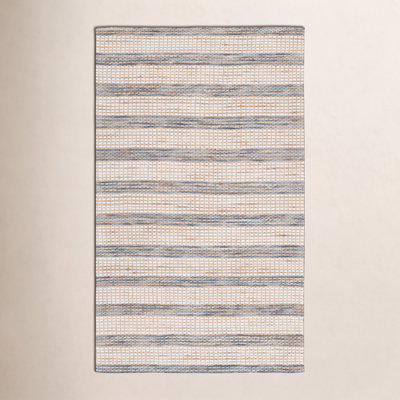 Hand-Tufted Striped Jute Wool Rug