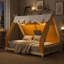 Lit double avec tente détachable et puits de lumière-916065534