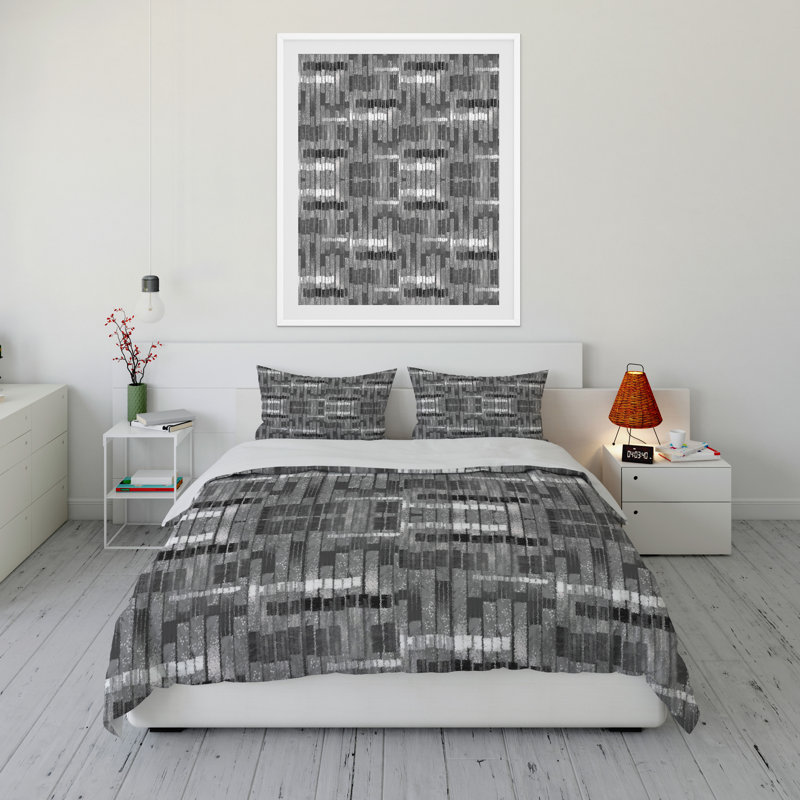 Twill Geometric Shapes Duvet Cover, Twin Duvet Cover + 1 Standard Pillowcase