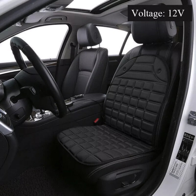 Housse de siège chauffante pour voiture 2pc 12v