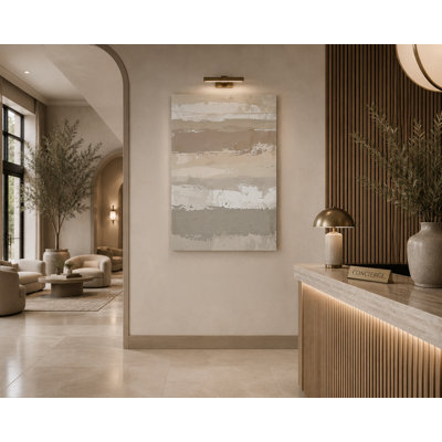 Textured Sand Drift Modern Abstract Wrapped Canvas Wall Art