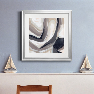 Stone Ripple III - reproduction encadrée de qualité supérieure - prête à être accrochée
