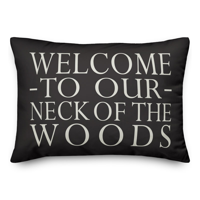 Outdoor Reversible Throw Pillow, Black
