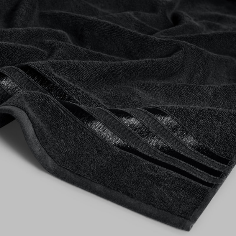 Serviette de bain Arcadia, Noir, Serviette de bain - 1 paquet