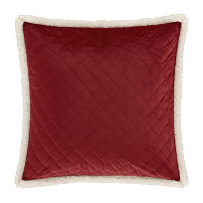 Casey Sherpa - Crimson Euro Quilted Sham