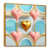 Toile avec cadre flottant or
