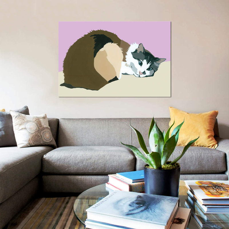 « colbert on lavande », impression sur toile tendue, H 8 po x l 12 po x P 0,75 po, Pas de tapis, Toile tendue