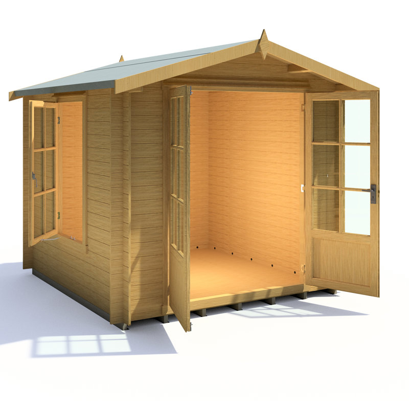 8 ft x 8 ft Barnsdale 19 mm Log Cabin, No