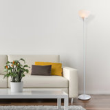 Zayia 71'' White Torchiere Floor Lamp