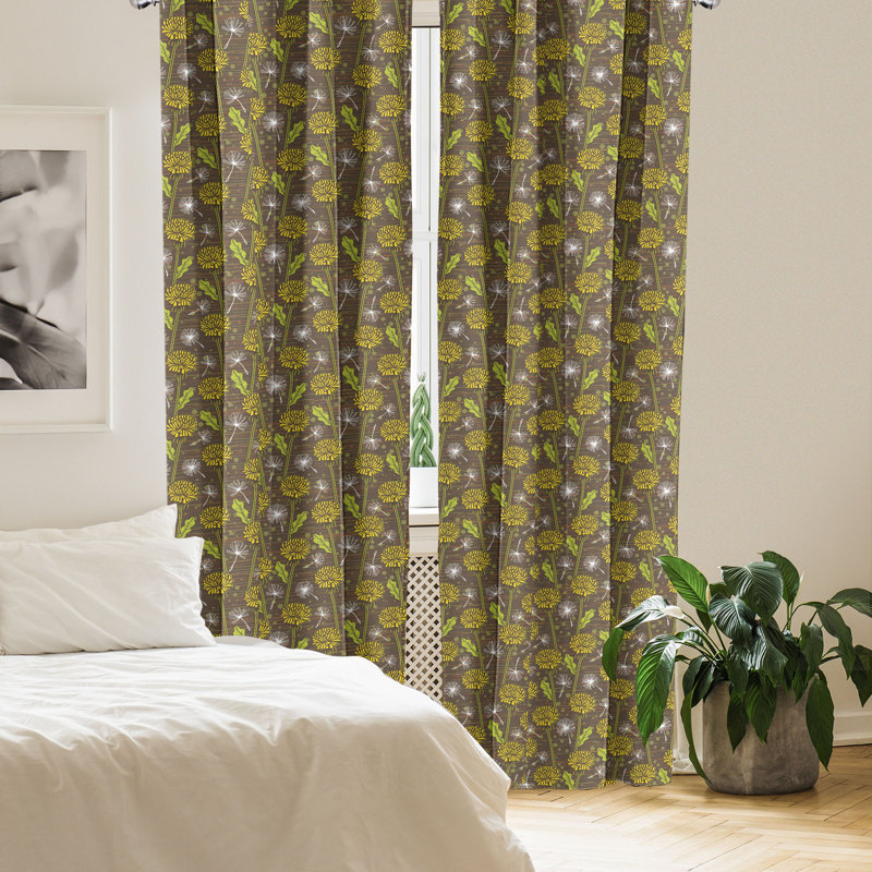 Rideaux 4 panneaux East Urban Home Dandelion