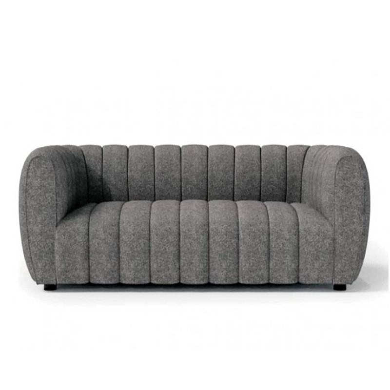 Canapé rembourré Javette, Gris anthracite, H 31,5 po x l 82,5 po x P 34,5 po