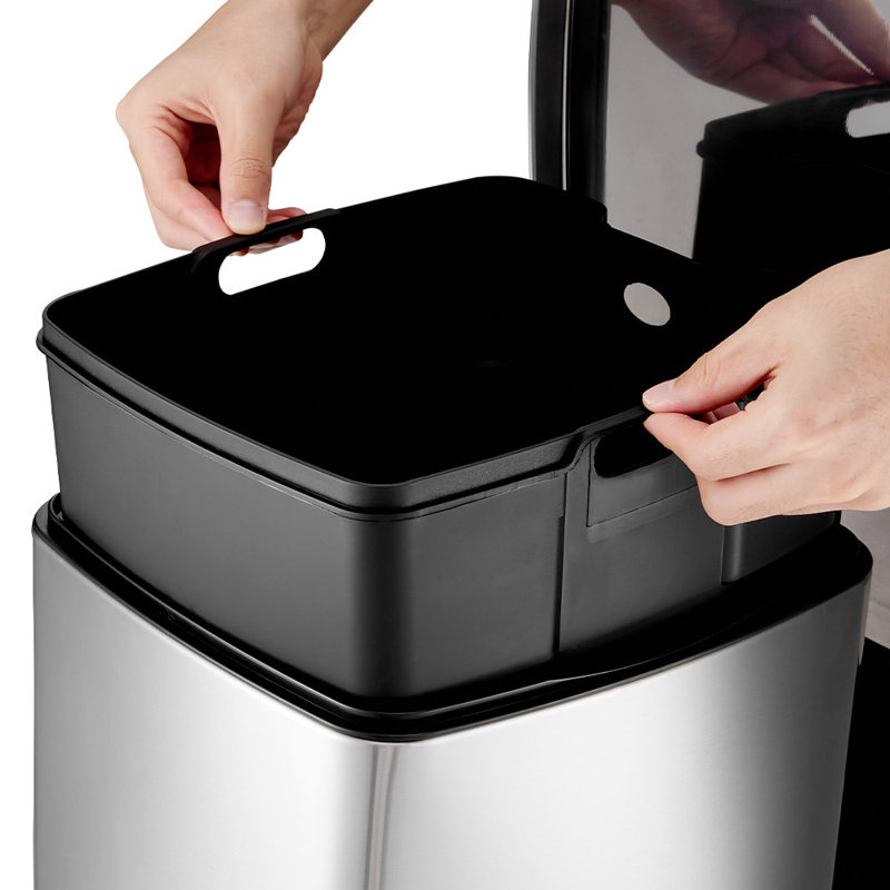 Emiline Stainless Steel Step On Tilt Out Trash Can - 30L