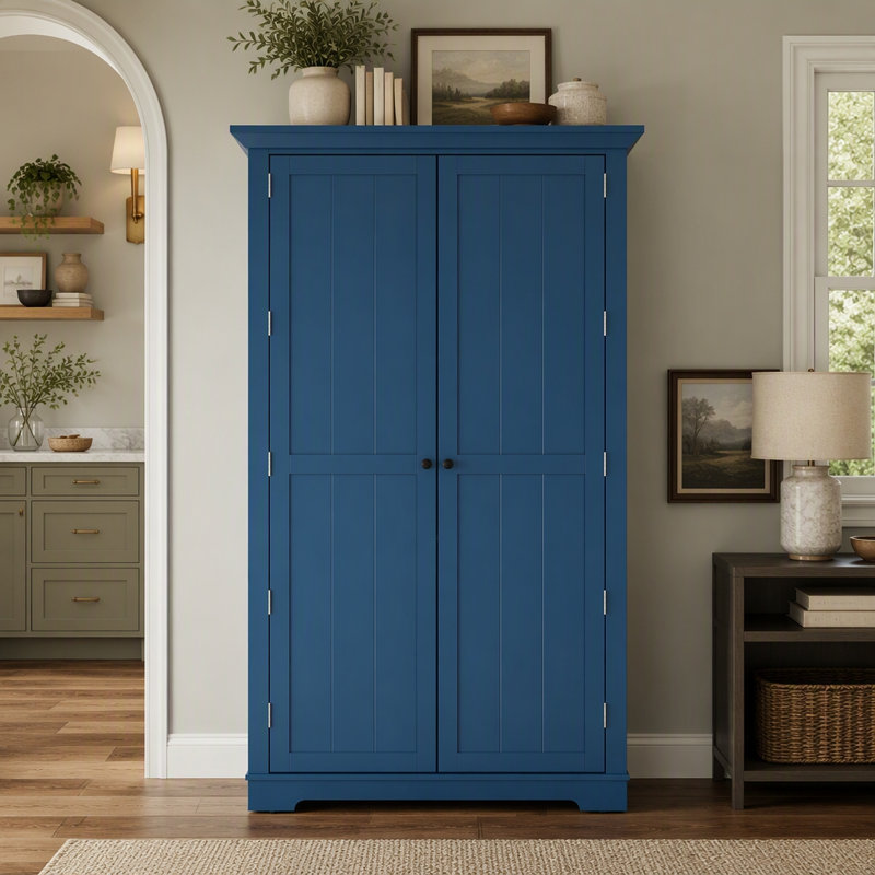 Armoire de rangement sur pied autoportante, Blue